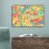 Geel - Roze - Blauw - Retro canvas 2cm klein -sfeer4