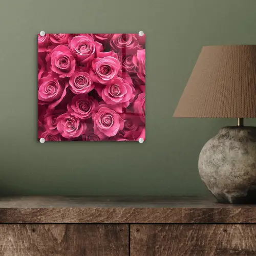 Rozen - Pink - Bloem plexiglas 5mm klein -sfeer3