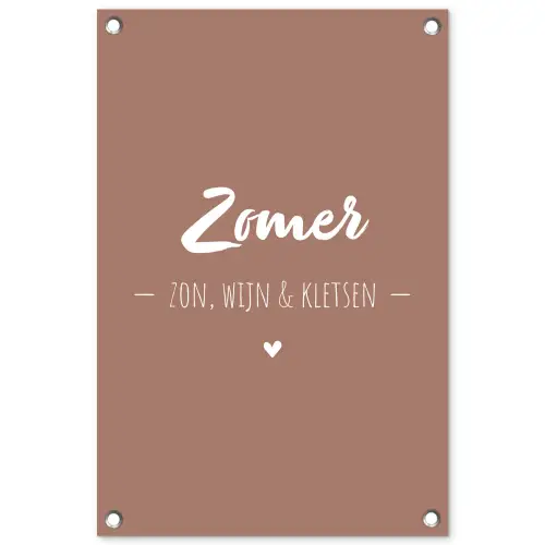 zomer-roze-2-3 tuinposter los doek klein -3d