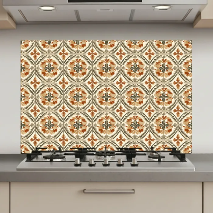 Elegant - Antiek - Kleurrijk keuken achterwand spatscherm klein 900 -3d_website