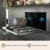 Kat - Blauw - Dier - Zwart keuken achterwand spatscherm klein -usp_FR