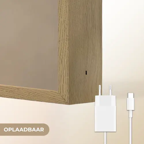 Vloeiende vlakken - Harmonieus - Golvend Light Box met batterij (Wandlamp) middel -USP_websiteoplaadbaarNL