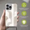 Abstracte bogen - Modern - Beige Hoesje iPhone 16 Pro Max met koord klein -sfeer2_NL