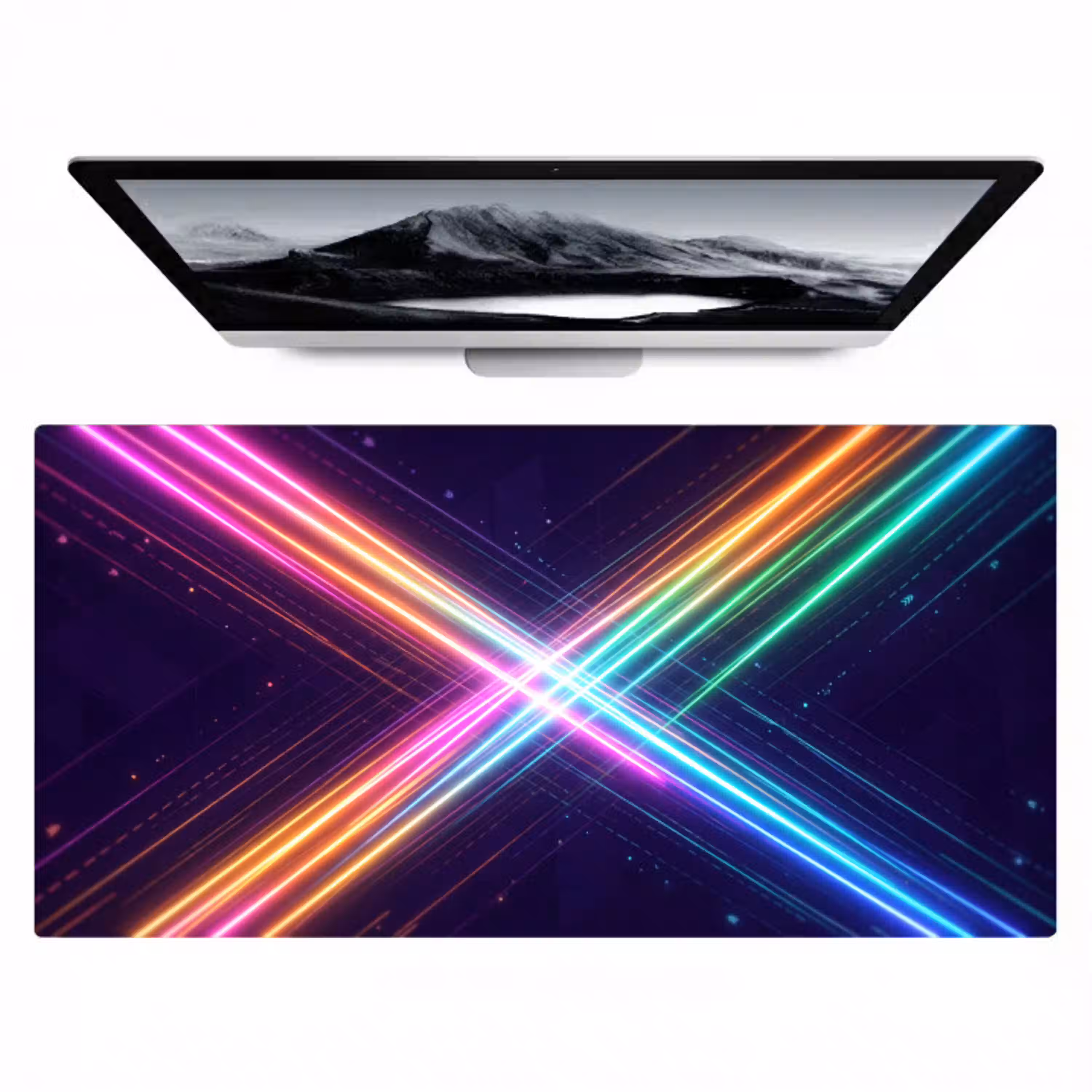 Kruisen - Lasterstralen - Neon Muismat XXL klein -zzz3d