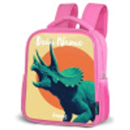Dino - Triceratops  - Dier Kinderrugzak - Roze middel -schuin