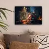 Kerstman - Haard - Donker canvas 2cm klein -sfeer1