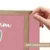Illustratie - Konijn - Roze - Minimalistisch Light Box met batterij (Wandlamp kind) middel -USP_websiteprintNL