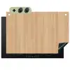 Naturel - Hout - Plank - Patronen Inductie beschemer met haakjes klein 777 -3d