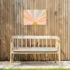 Illustratie - Zon - Pastelkleuren Tuinposter op houten frame 2 cm dik klein -sfeer4