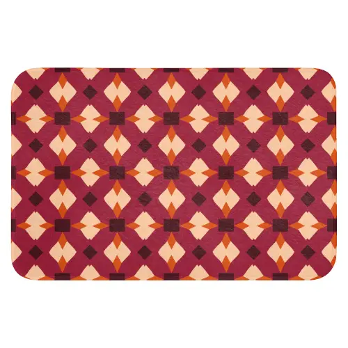 Retro - Patroon - Kleurrijk Badmat klein 997 -3d