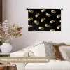 Macarons - Patroon - Goud - Zwart Wandkleed katoen klein -sfeer1