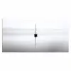 Zeilboot - Zwart - Water - Silhouet Muismat XXL klein -3d_leeg
