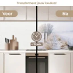 Hek - Sneeuw - Mist - Platteland - Nostalgisch keuken achterwand 2 middel -voor-na2_NL
