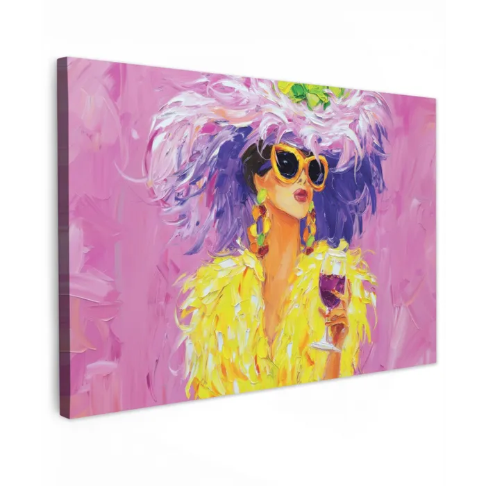 Zonnebril - Vrouw - Jas - Veren canvas 2cm klein -z3d