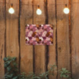 Bloem - Patroon - Roze tuinposter los doek klein 239 -sfeer1