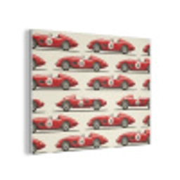 Raceauto - Retro - Rood PET vilt klein 837 -3d