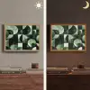 Abstract - Groen - Vormen Light Box met batterij (Wandlamp) middel -sfeer3