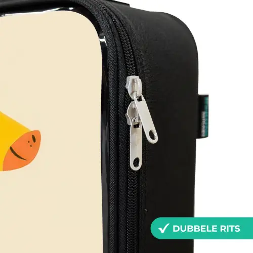 Giraffe - Dier - Kleurrijk Kinderkoffer - Zwart klein -rits_NL