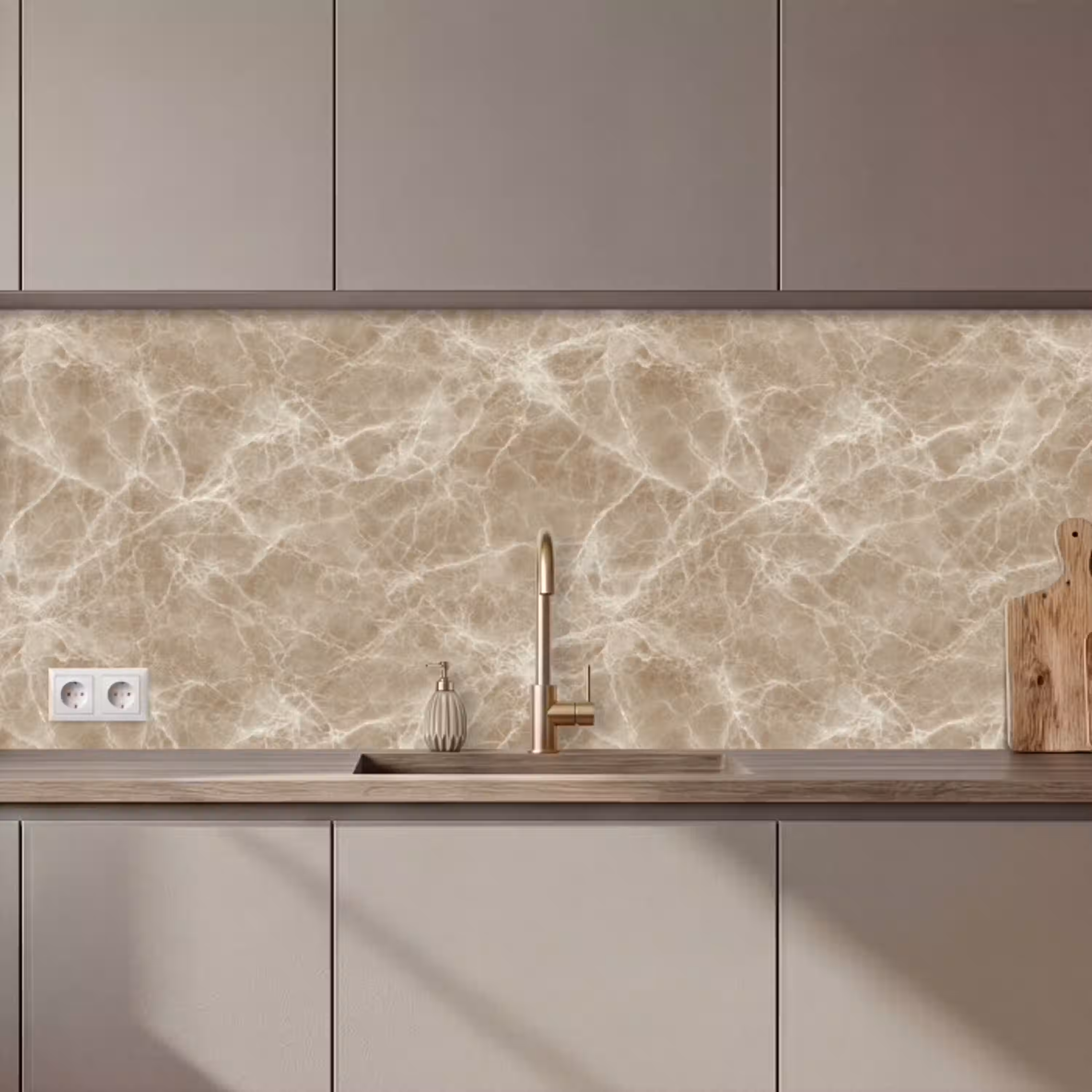 Bruin - Kristaladers - Marmer keuken achterwand 2 middel 871 zz_3dshopping