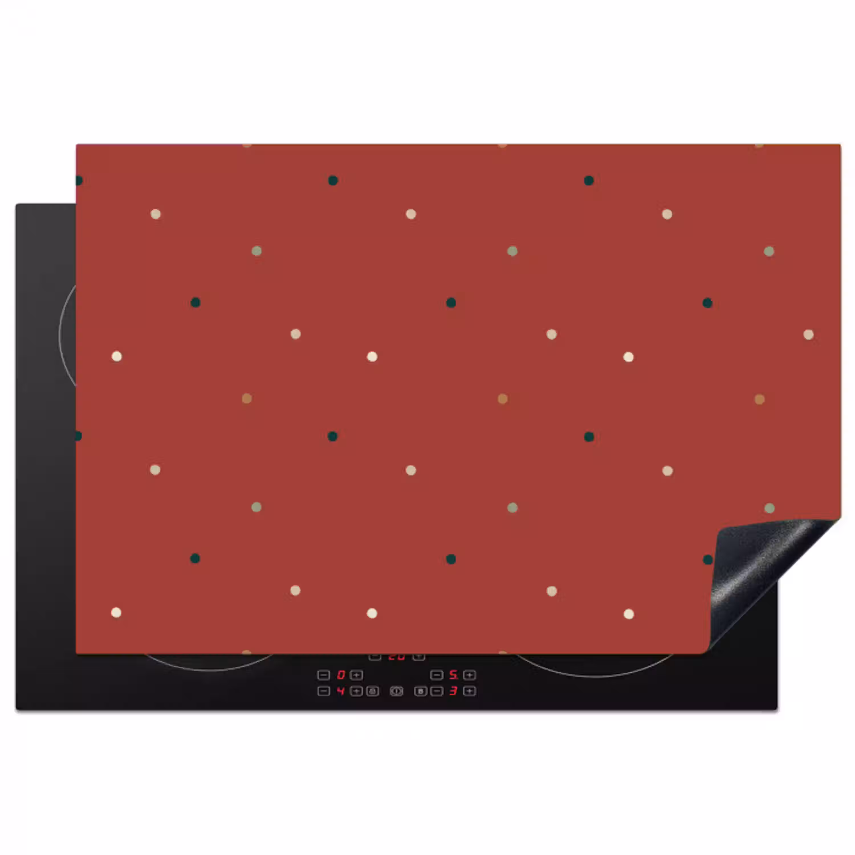 Patroon - Stippen - Rood Inductie beschermer vinyl 3mm klein 276 -3d