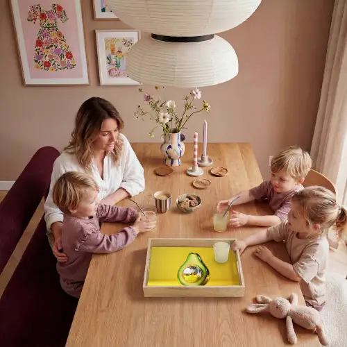 Avocado - Discobal - Geel - Glitter Dienblad Rechthoek middel -sfeer4