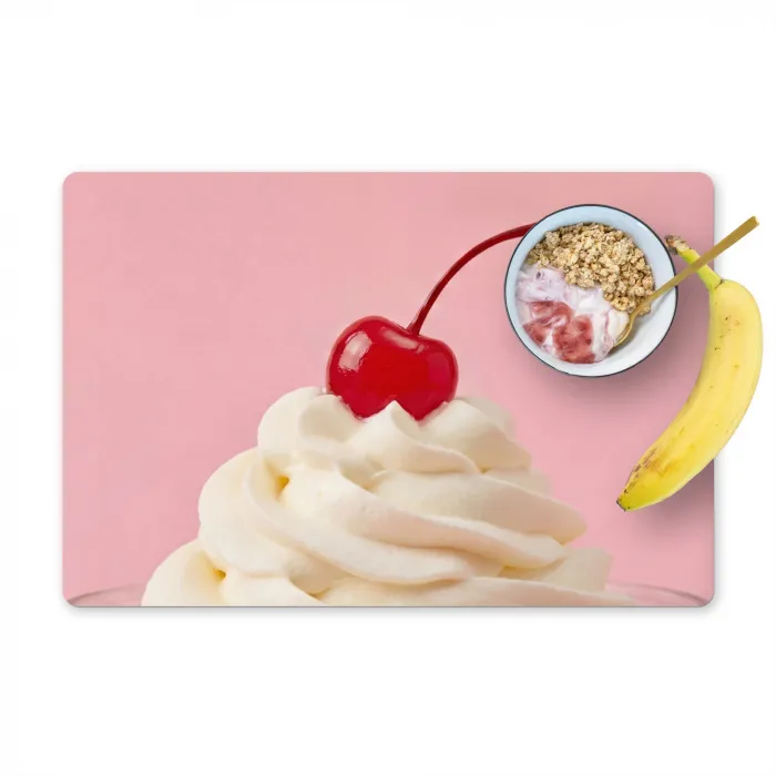 Kers - Slagroom - Roze Placemat vinyl groot -zzzproduct_Kitchenyeah-website