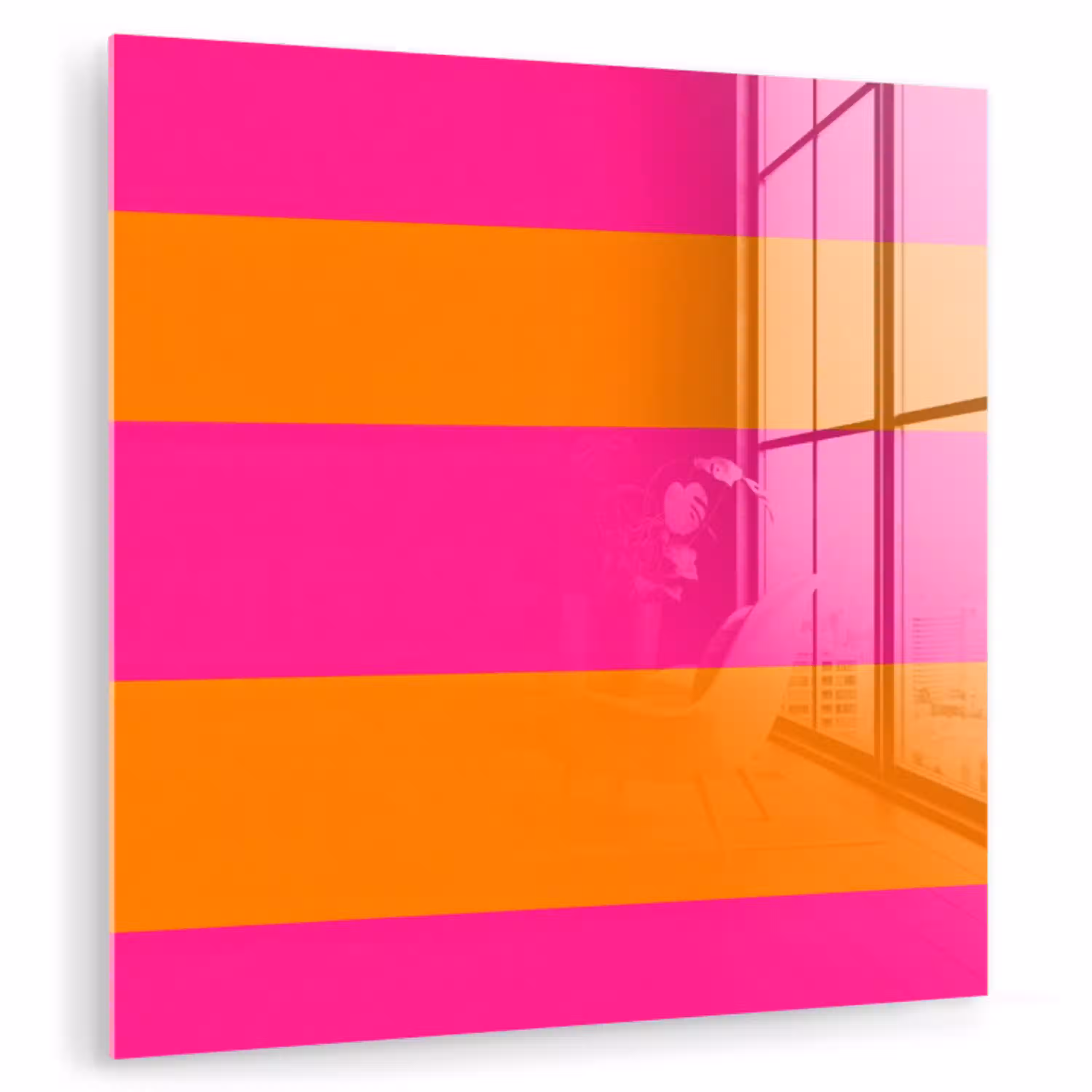 Strepen - Horizontaal - Roze plexiglas 5mm klein 11 -zzzproduct_nieuw