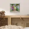 Hortensia - Doorkijk - Bloemen - Zomer - Paars - Pad aluminium wit klein -sfeer3
