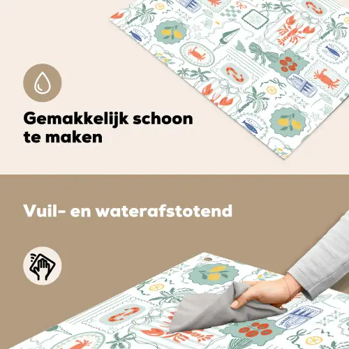 Zee - Sfeer -  kreeft - Citroen Inductie beschemer met haakjes klein 777 -ky-schoon-nl