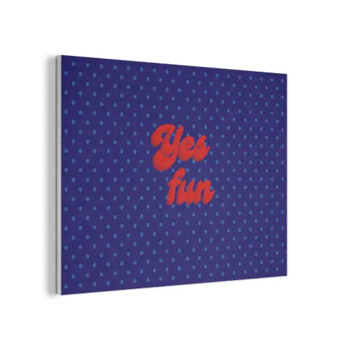 Yes fun - Rood - Blauw - Stippen PET vilt klein -3d