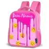 Verf - Smiley - Roze Kinderrugzak - Roze middel -schuin