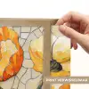 Klaprozen - Oranje - Mozaïek - Bladeren Light Box met batterij (Wandlamp) middel -USP_websiteprintNL