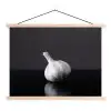 Knoflook - Zwart - Wit textielposter latten blank klein -3d