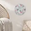 Monstera - Pastel - Bladeren - Tropical Akoestische PET Vilt - Rond klein -sfeer4