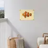 Vis - Oranje - Strepen tuinposter los doek klein -sfeer8