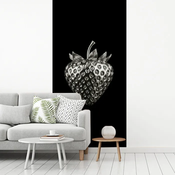 Aardbei - Zaadstructuur - Realistisch fotobehang vinyl groot -woonkamer