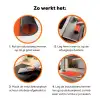 Oh la la - Oranje - Roze - Grafisch Inductie beschermer vinyl 3mm klein -zzzzzzz-td-werking