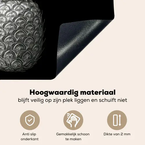 Ananas - Gedetailleerd - Bladeren Inductie beschemer met haakjes middel -ky-onderkant-nl