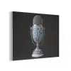 Microfoon - Delfts blauw - Muziek PET vilt klein -3d