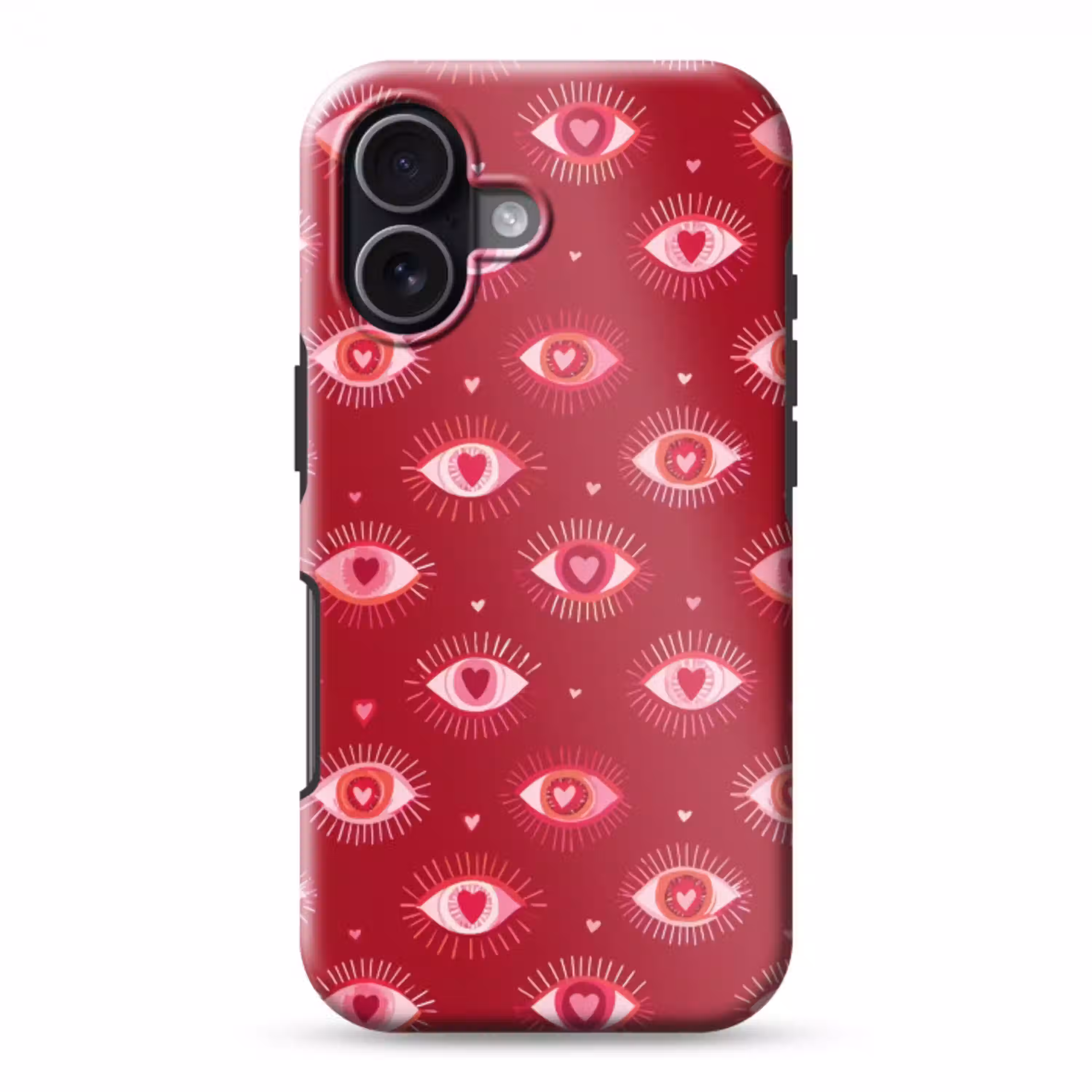 Ogen - Patroon - Roze - Donkerrood Toughcase MagSafe Apple iPhone 17 klein 1017 -3d
