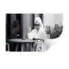Modern - Vrouw - Zwart - Wit Muursticker klein -3d
