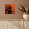 Vrouw - Chilipepers - Pepers - Bloemen aluminium wit klein -sfeer4