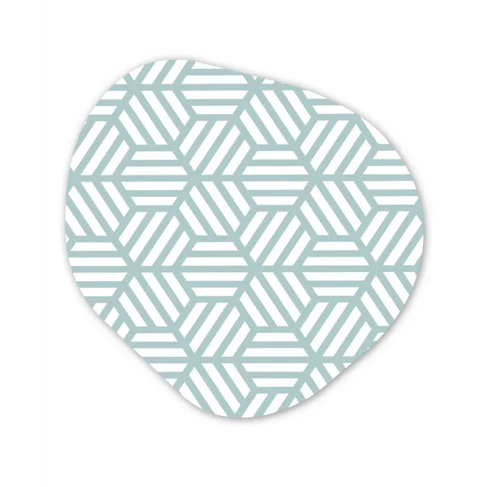 Groen - Geometrie - Patronen - Abstract Wandcirkel Organisch Forex 3mm klein 629 -3d