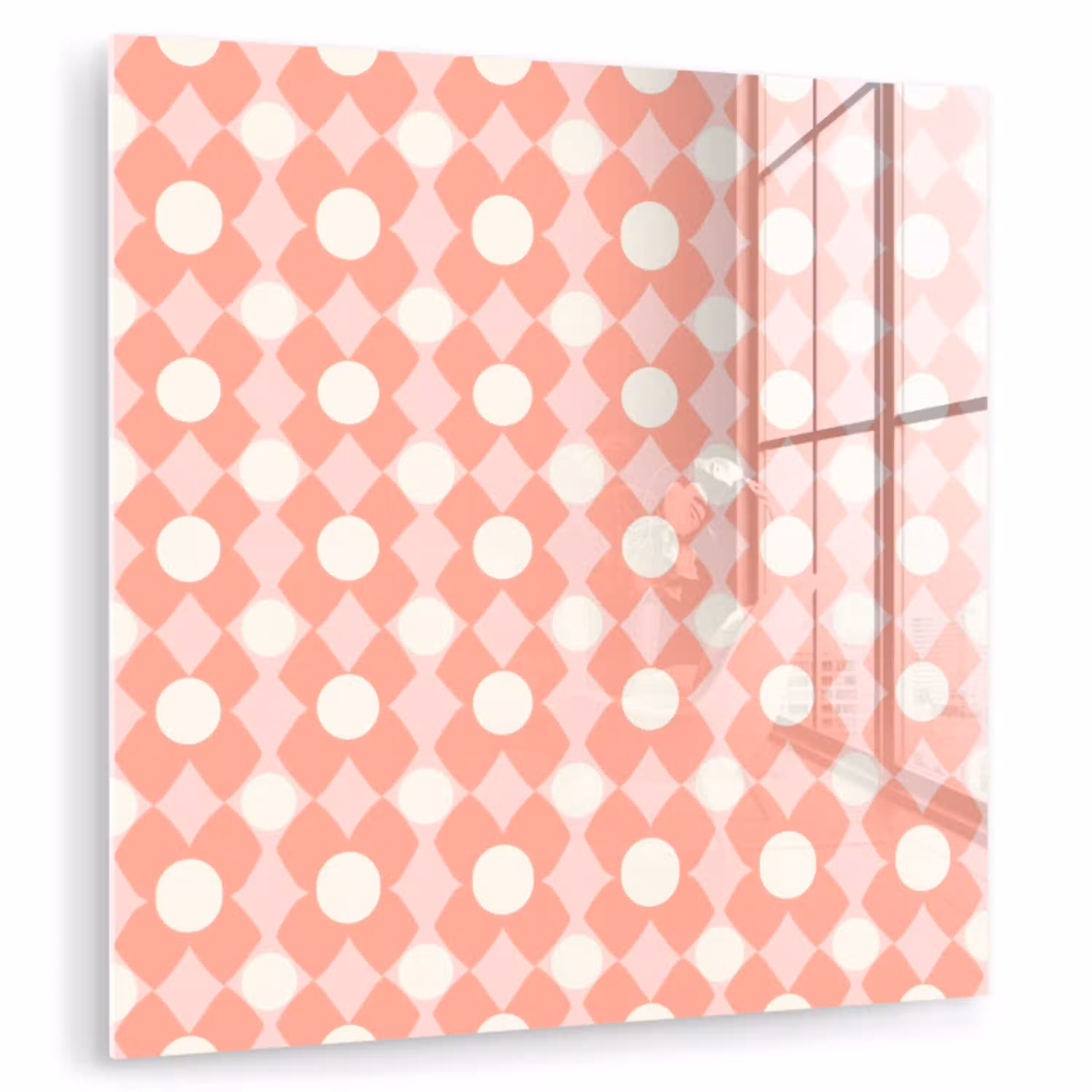 Koraal - Retro - Geometrisch - Patroon plexiglas 5mm klein 11 -zzzproduct_nieuw