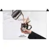 Koffie - Mok - Kan - Therapie Wandkleed katoen klein -zz3d
