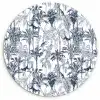 Aap - Jungle - Blauw Wandcirkel plexiglas klein 852 -3d