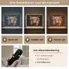 Schotse Hooglander - Graffiti - Kleurrijk - Bloem - Dieren Light Box met batterij (Wandlamp) middel -USP_lichtkleurNL