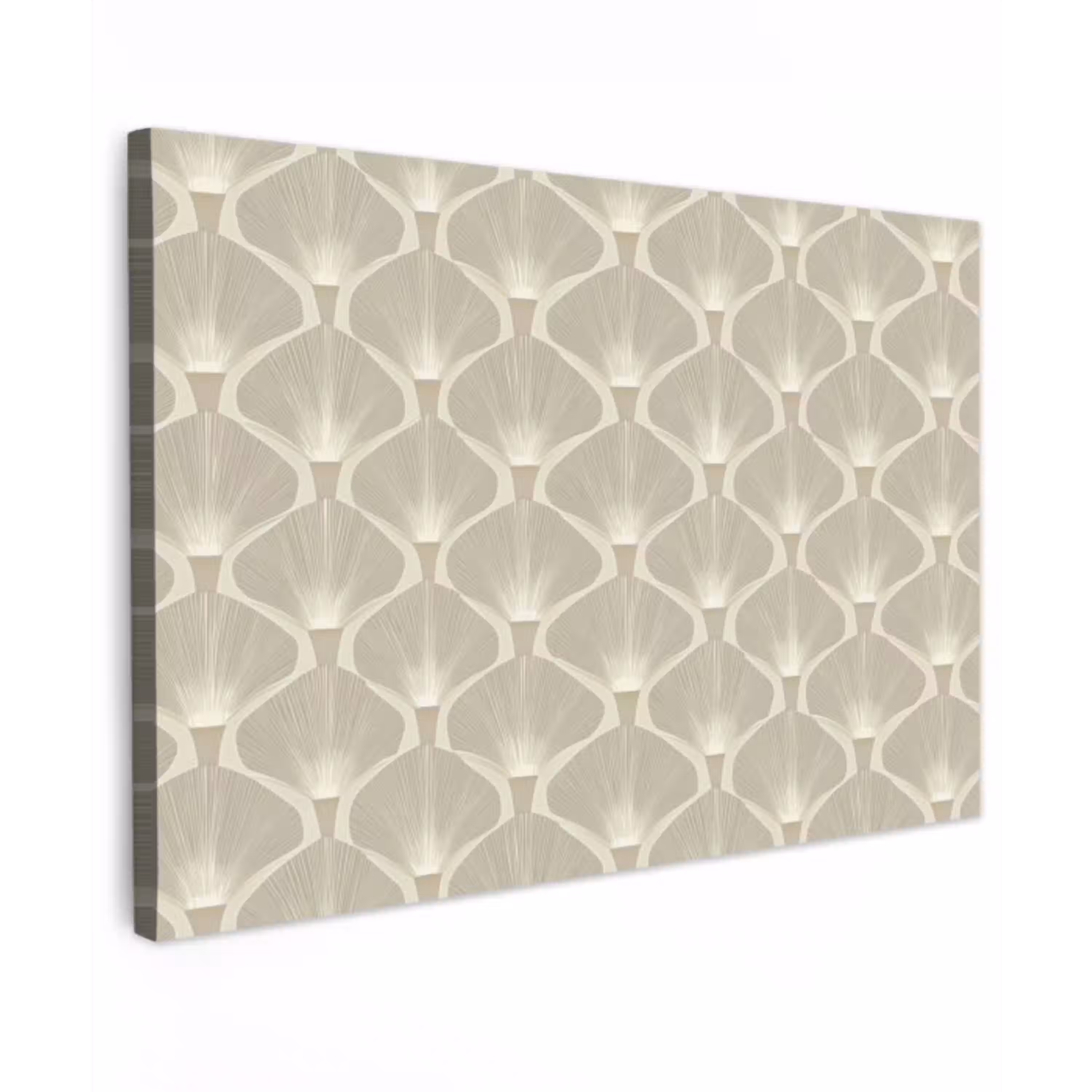 Paneel - Ginkgo - Zand canvas 2cm klein 34 -z3d