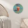 Mok - Koffie - Zigzag - Slagroom Wandcirkel plexiglas klein -sfeer5