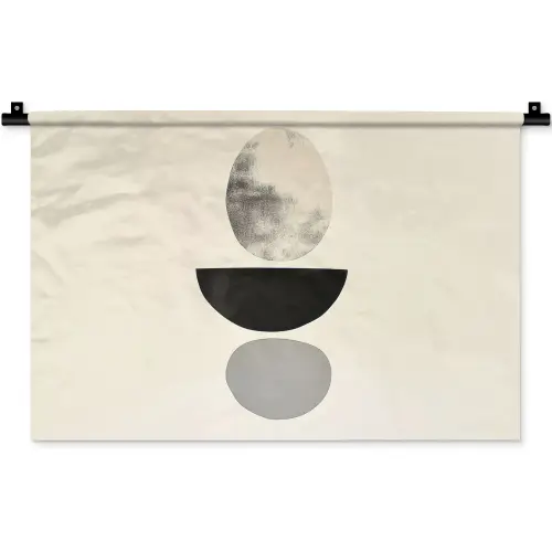 Beige - Japandi - Wabi sabi Wandkleed katoen klein -zz3d